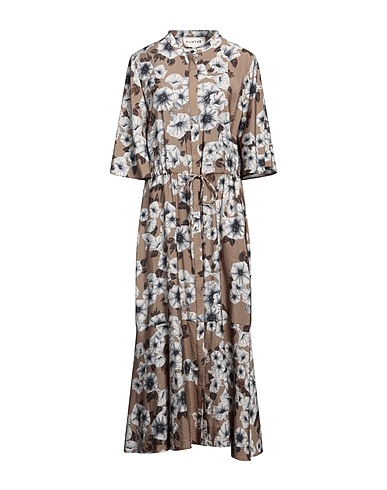 MUNTHE Long dress Khaki 84% EcoVero™ viscose, 16% Polyamide