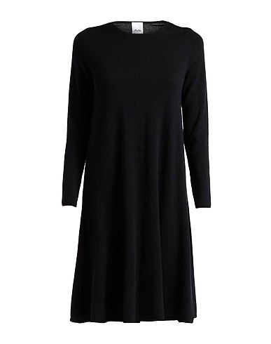 ALLUDE Vestito corto Nero 70% Lana Vergine, 30% Cachemire