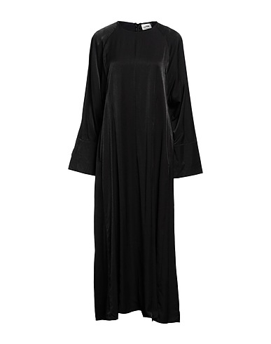 GESTUZ Long dress Black 58% Viscose, 42% Recycled polyester