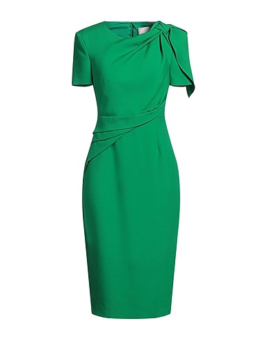 ROLAND MOURET Midi-Kleid Smaragdgrün 67% Wolle, 33% Seide