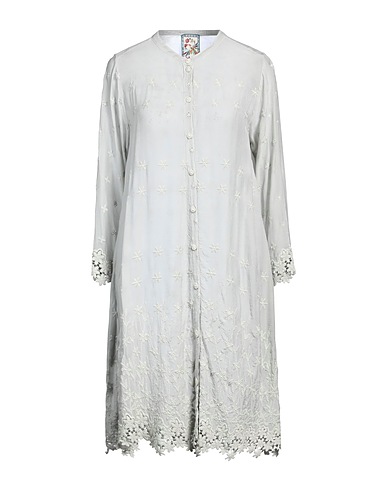 JOHNNY WAS Shirt dress Grey 100% Cupro, Polyester