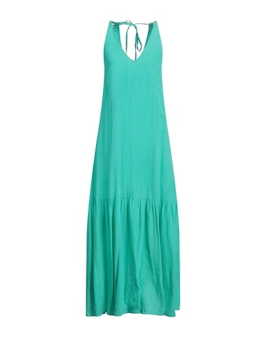 120% LINO Long dress Turquoise 100% Linen, Cotton