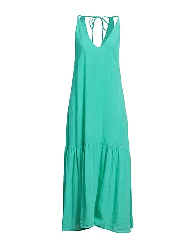 120% LINO Long dress Green 100% Linen, Cotton