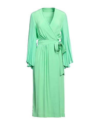 DRIES VAN NOTEN Midi dress Light green 50% Acrylic, 34% Polyester, 16% Silk