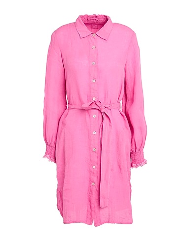 120% LINO Shirt dress Pink 100% Linen