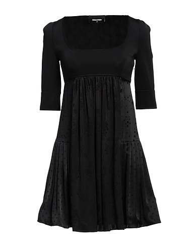 DSQUARED2 ミニワンピース・ドレス ブラック アセテート 78% / シルク 22% / ナイロン / ポリウレタン