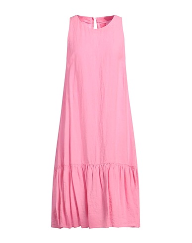 120% LINO Midi dress Pink 100% Linen