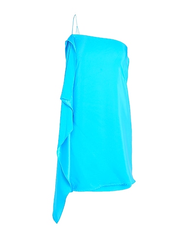 GAUGE81 One-shoulder dress Turquoise 100% Silk