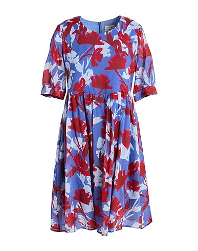 ALESSIA SANTI Short dress Slate blue 100% Cotton