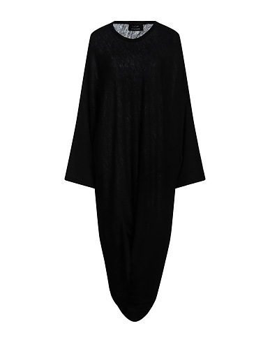 YOHJI YAMAMOTO Платье миди Чёрный 100% Шерсть