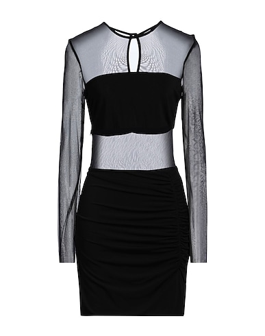 FEDERICA TOSI Sheath dress Black 93% Polyamide, 7% Elastane
