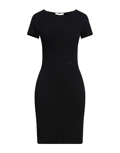 HINNOMINATE Vestito corto Nero 97% Cotone, 3% Elastan