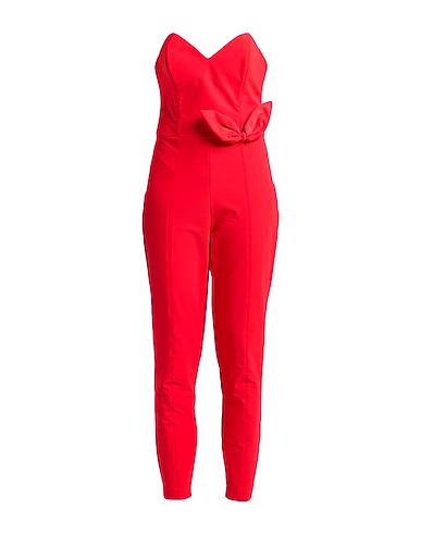 ELISABETTA FRANCHI Jumpsuits and Dungarees Red 86% Polyamide, 14% Elastane