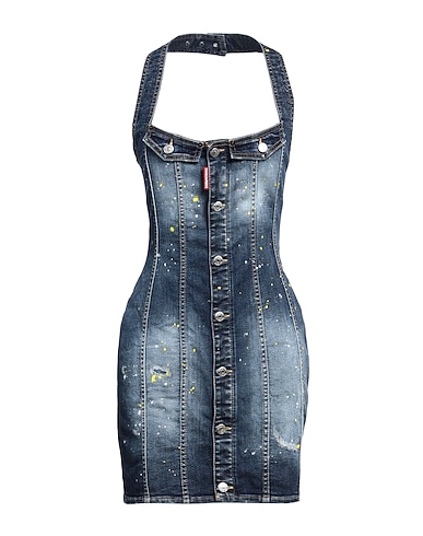 DSQUARED2 Denim dress Blue 98% Cotton, 2% Elastane, Polyester
