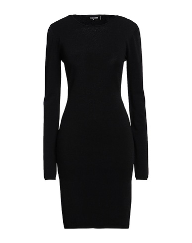 DSQUARED2 Sheath dress Black 83% Viscose, 17% Polyester