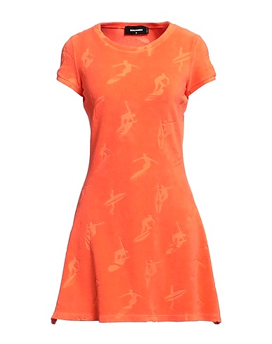 DSQUARED2 Vestito corto Arancione 82% Cotone, 18% Poliammide