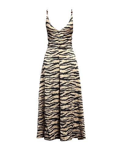 GANNI Midi dress Sand 95% Recycled polyester, 5% Elastane