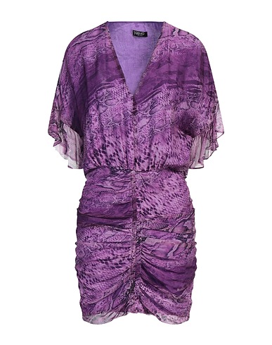 LIU •JO Sheath dress Purple 50% Silk, 50% Viscose