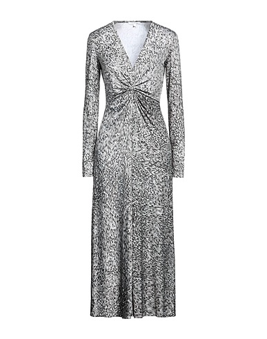 PATRIZIA PEPE Midi dress Grey 92% Polyester, 8% Elastane