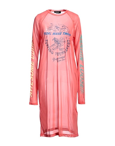 DSQUARED2 Midi dress Salmon pink 100% Viscose