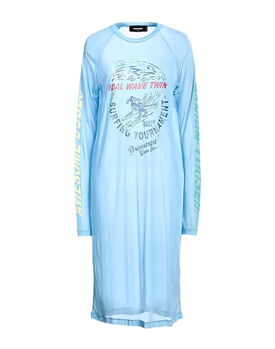 DSQUARED2 Midi dress Sky blue 100% Viscose