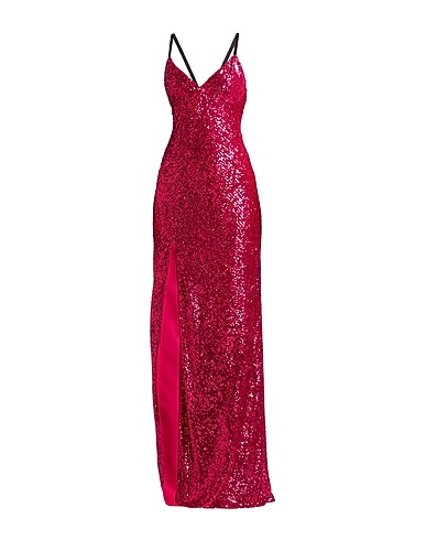 PINKO Long dress Fuchsia 93% Polyester, 7% Elastane