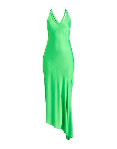 VICOLO Vestito lungo Verde chiaro 97% Poliestere, 3% Elastan