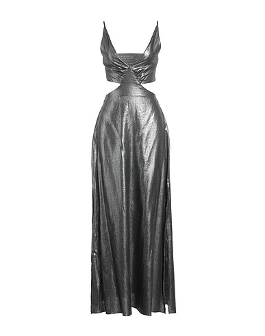 VICOLO Elegant dress Black 52% Linen, 42% Viscose, 6% Polyurethane