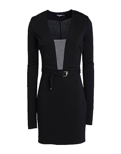 DSQUARED2 Sheath dress Black 90% Viscose, 10% Elastane