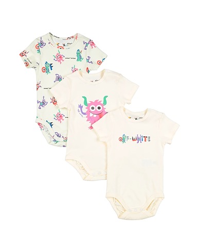 OFF-WHITE™ KIDS Baby bodysuit Cream 100% Cotton