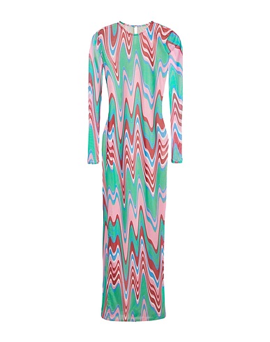 PATBO Long dress Green 96% Polyester, 4% Elastane