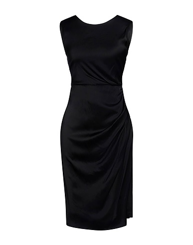 KAOS Midi dress Black 56% Rayon, 41% Viscose, 3% Elastane