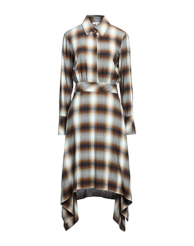 PATRIZIA PEPE 미디 원피스 KHAKI 91% 비스코스, 9% 버진 울