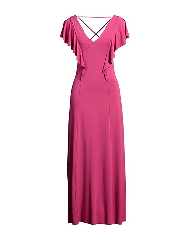 KAOS Long dress Magenta 75% Acrylic, 18% Polyamide, 7% Elastane