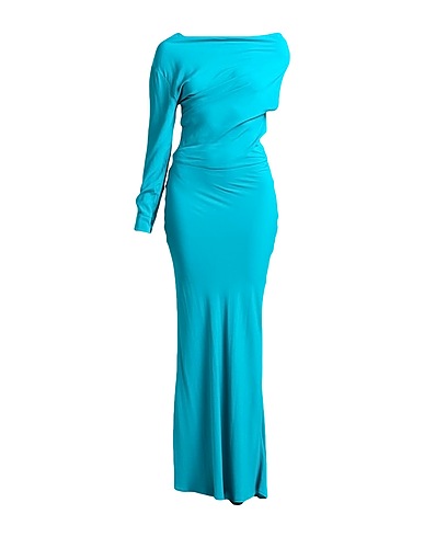 SEMICOUTURE Long dress Emerald green 65% Acetate, 35% Silk