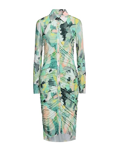 PATRIZIA PEPE Midi dress Light green 90% Polyester, 10% Elastane