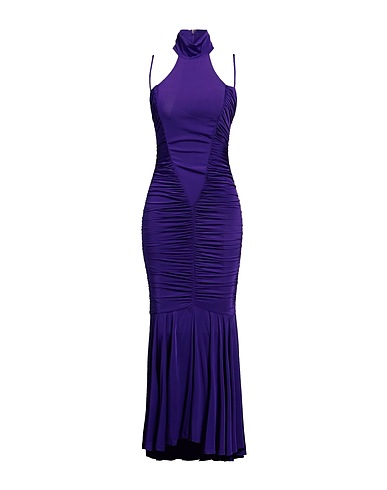 VERSACE JEANS COUTURE Elegant dress Purple 93% Viscose, 7% Elastane