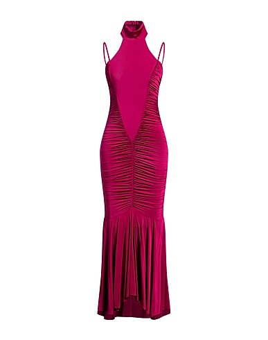 VERSACE JEANS COUTURE Elegant dress Fuchsia 93% Viscose, 7% Elastane