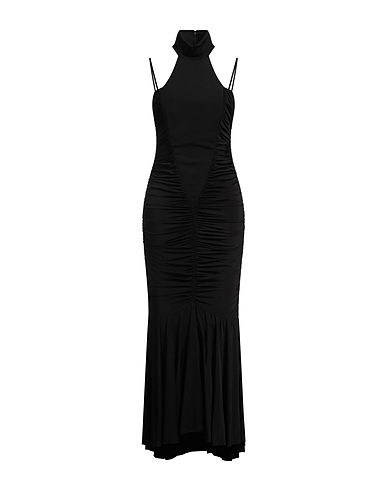 VERSACE JEANS COUTURE Long dress NERO 93% Viscose, 7% Elastane