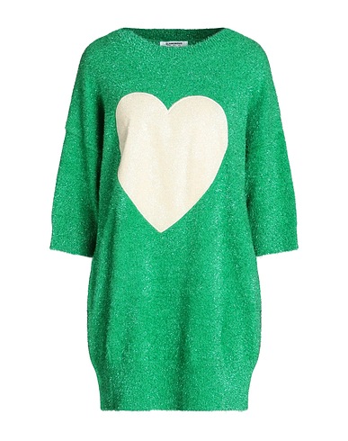 GLAMOROUS Short dress Green 60% Polyamide, 24% Polyester, 16% Metallic fiber