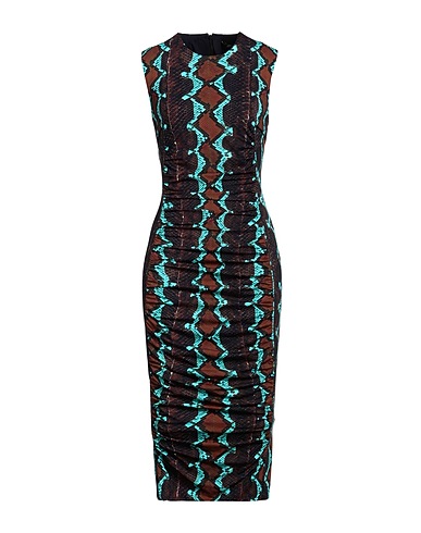 ROBERTO CAVALLI Midi dress Brown 86% Polyamide, 14% Elastane