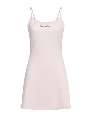 TOMMY JEANS Minivestido Rosa claro 62% Viscosa, 34% Poliéster, 4% Elastán
