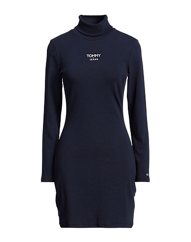 TOMMY JEANS Short dress Navy 97% Cotton, 3% Elastane