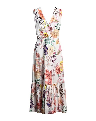 ACTITUDE by TWINSET Long dress White 100% Cotton, Polyester