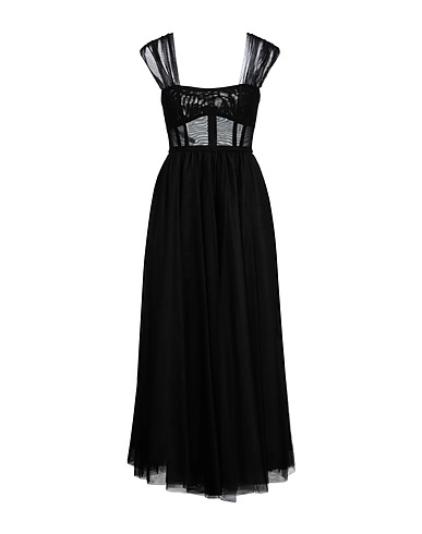 IMPERIAL Midi dress Black 100% Polyester