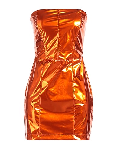 PATRIZIA PEPE SERA Sheath dress Orange 100% Polyurethane, Polyester, Elastane