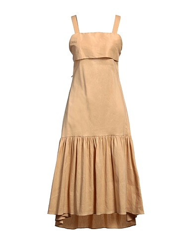 SILVIAN HEACH Midi dress Sand 62% Linen, 36% Viscose, 2% Elastane