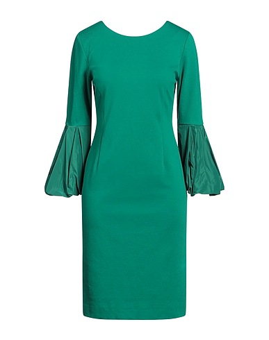MEIMEIJ Midi dress Green 65% Viscose, 30% Polyamide, 5% Elastane, Polyester