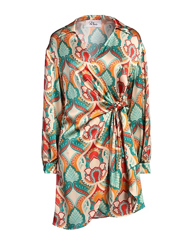 SLEEP NO MORE Short dress Tomato red 100% Silk