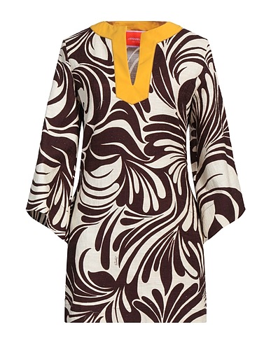 LA DOUBLE J Short dress Chocolate brown 100% Silk
